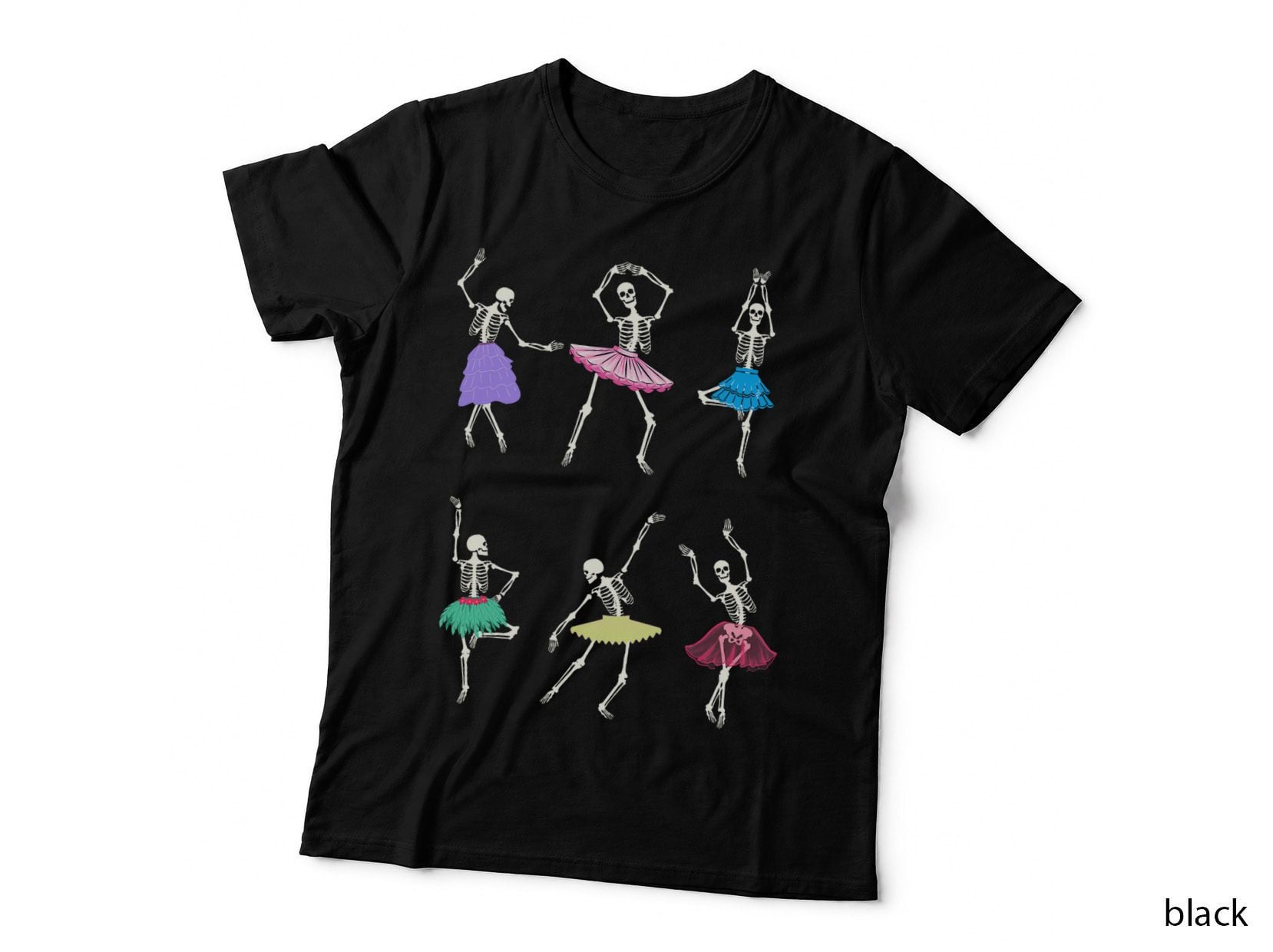 Skeleton Ballerinas Ballet Dance Cute Halloween Costume Girl T-Shirt