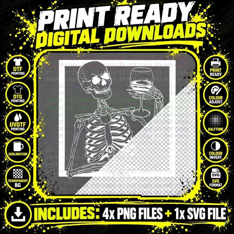 Skeleton Pastel Goth Alt Clothes Aesthetic Gothic Y2k Png SVG Digital Bundle