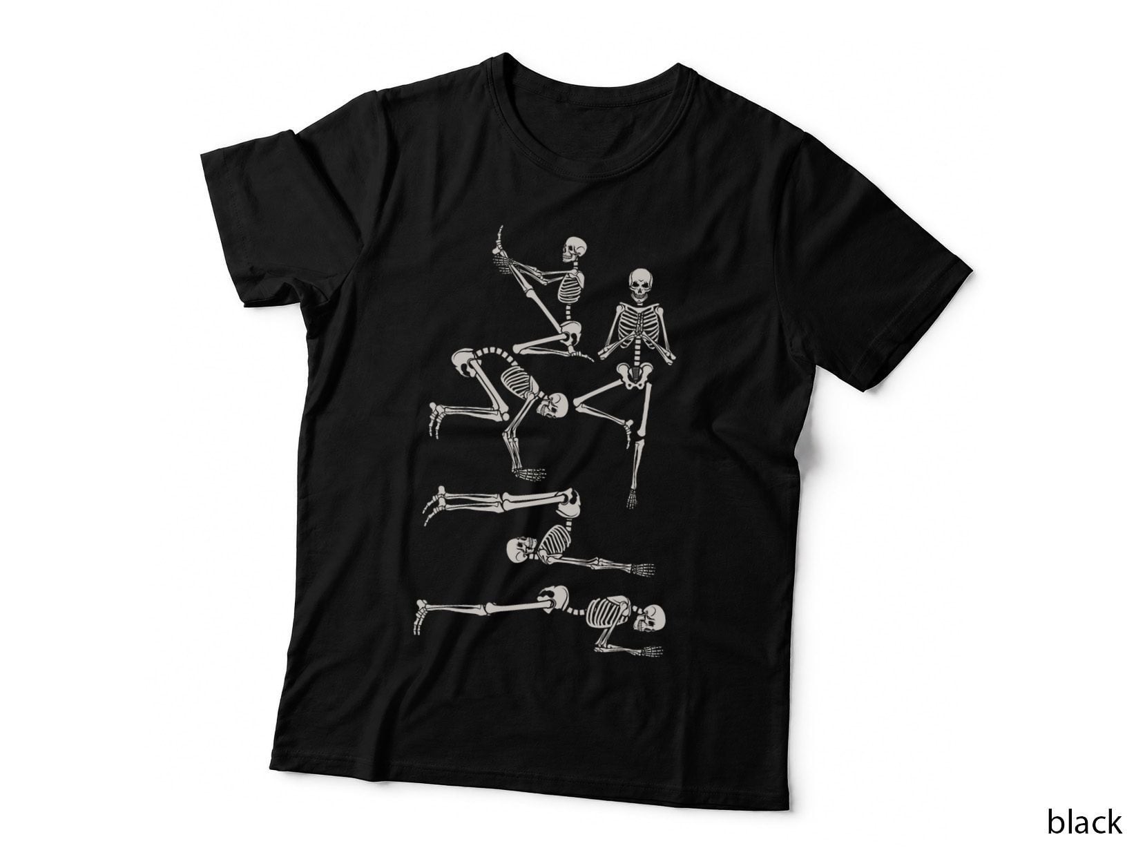 Skeleton Yoga Funny Halloween Costume Namaste Meditation T-Shirt