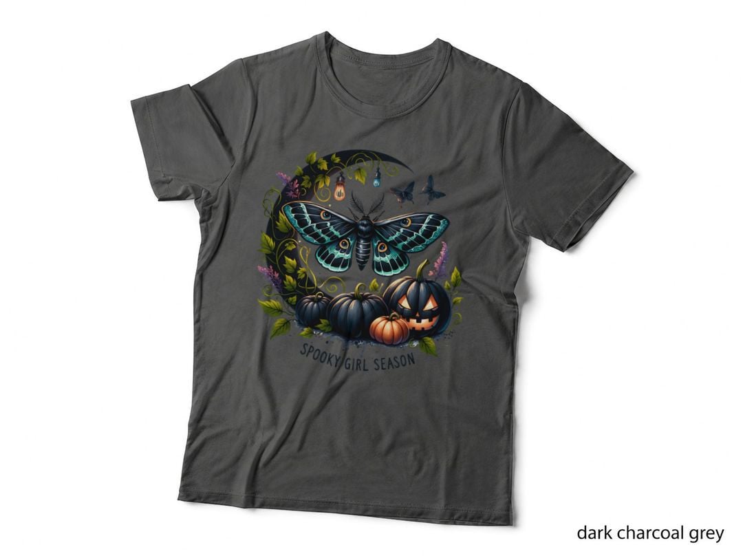 Spooky Girl Season Moth, Retro Vintage, Gift Idea, Warm Cozy, Gift T-Shirt