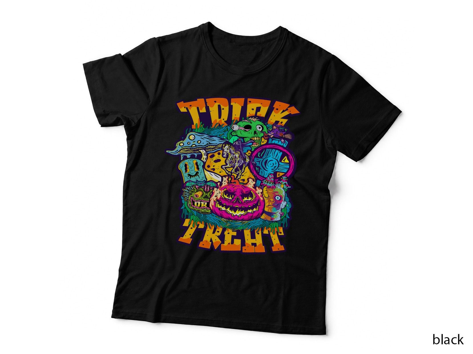 Super Acid Trip Psychedelic 60's 70's Style Halloween Design T-Shirt