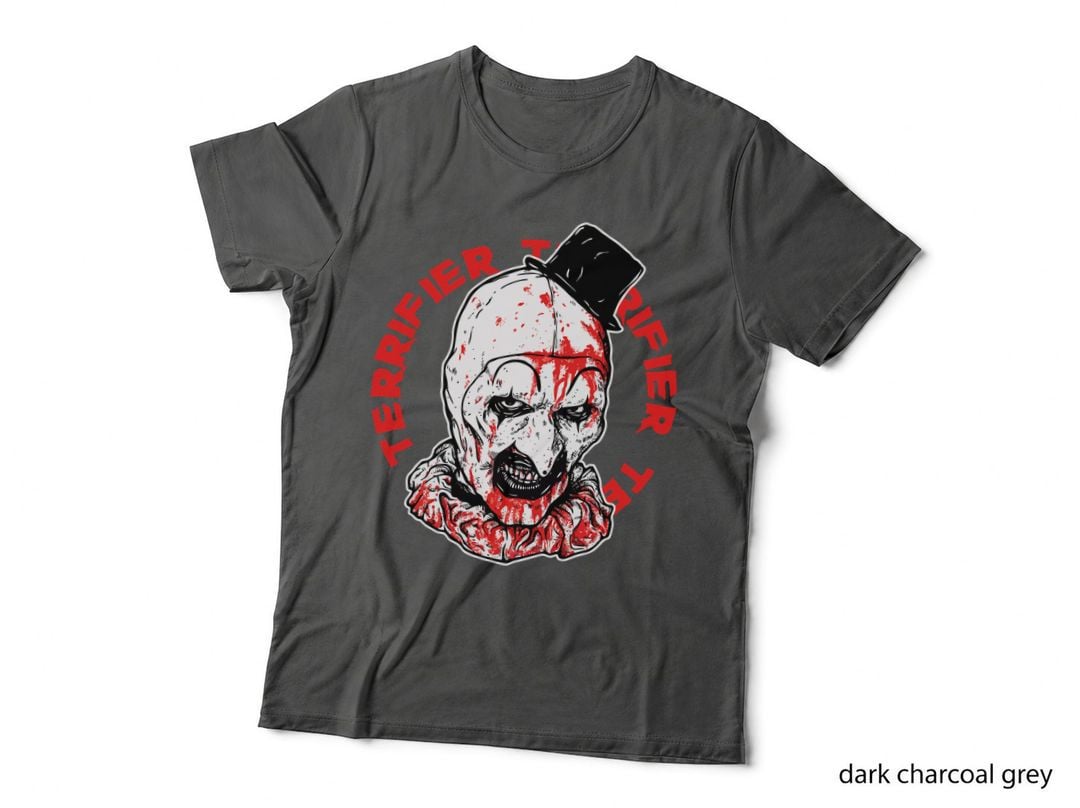 Terrifier Clown T-Shirt, Halloween Horror Theme, Scary Clown Costume