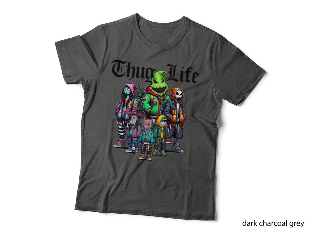 Thug Life Gangster Characters T-Shirt, Streetwear Style, Urban Fashion