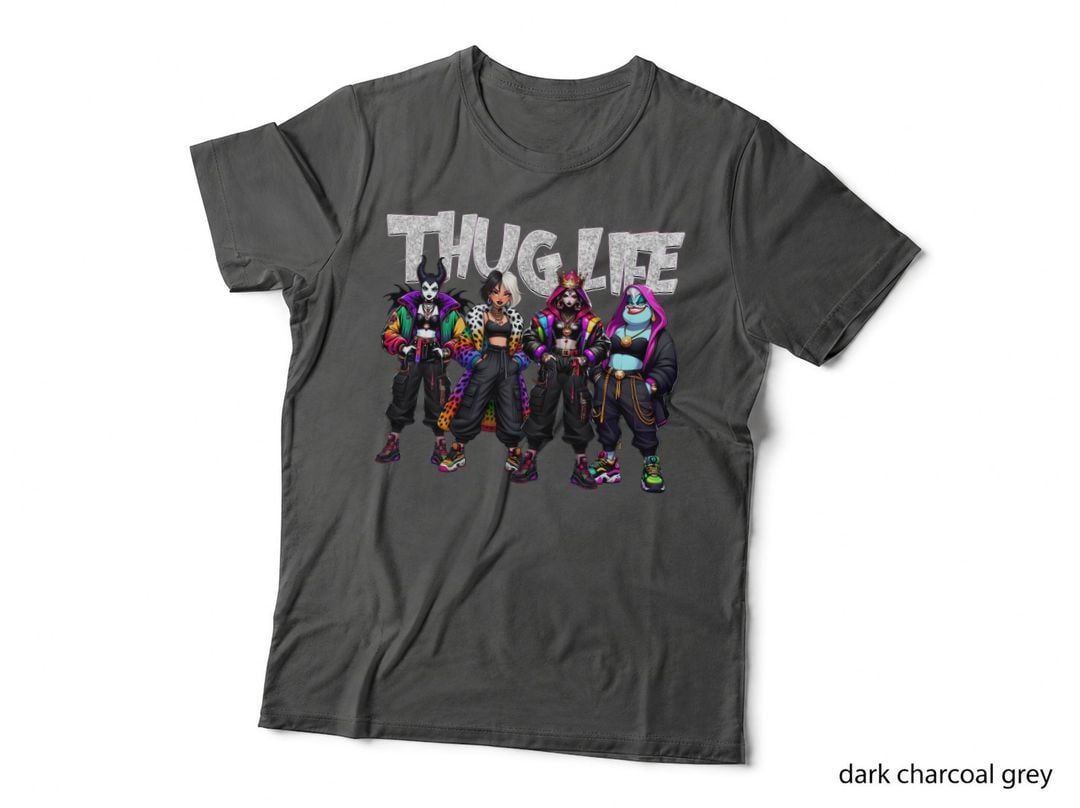 Thug Life Villains T-Shirt, Streetwear Fashion, Urban Style