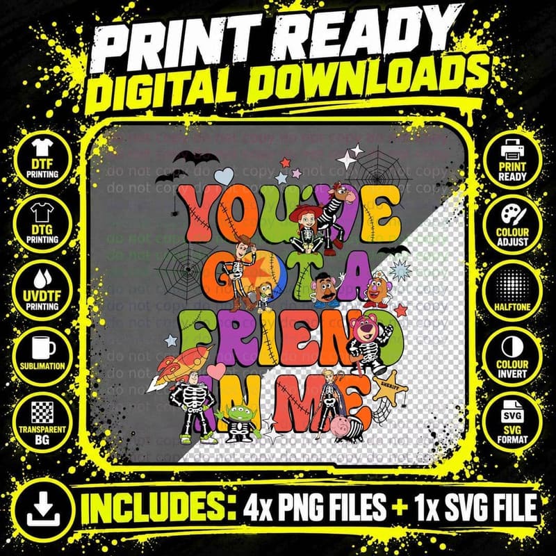 Toy Story Halloween Costume T-Shirt Png SVG Digital Bundle