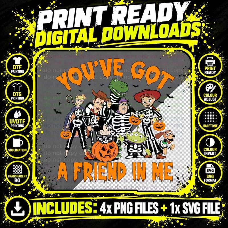 Toy Story Halloween Costume T-Shirt, Themed Apparel Png SVG Digital Bundle