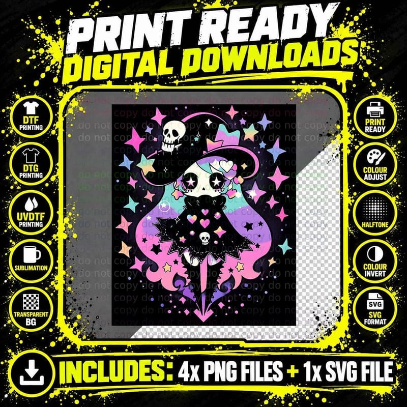 Witch's Brew Enchanting Halloween Art Png SVG Digital Bundle