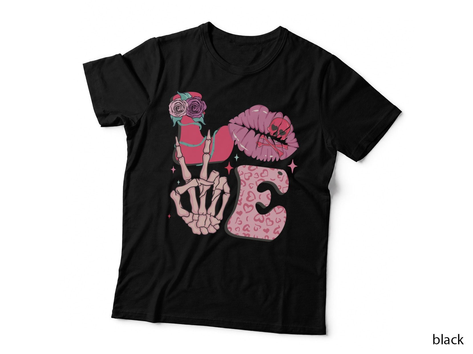 You Make My Heart Valentine T-Shirt, Skeleton Hands Popcorn Fries Heart Love