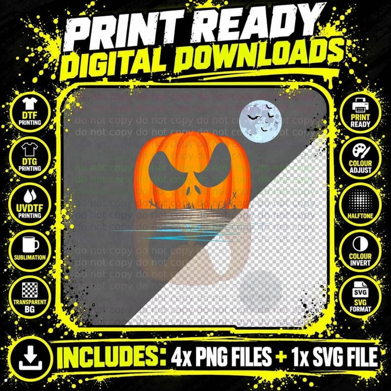 Adult Pumpkin Costume for Halloween Kids Scary Men Women Png SVG Digital Bundle