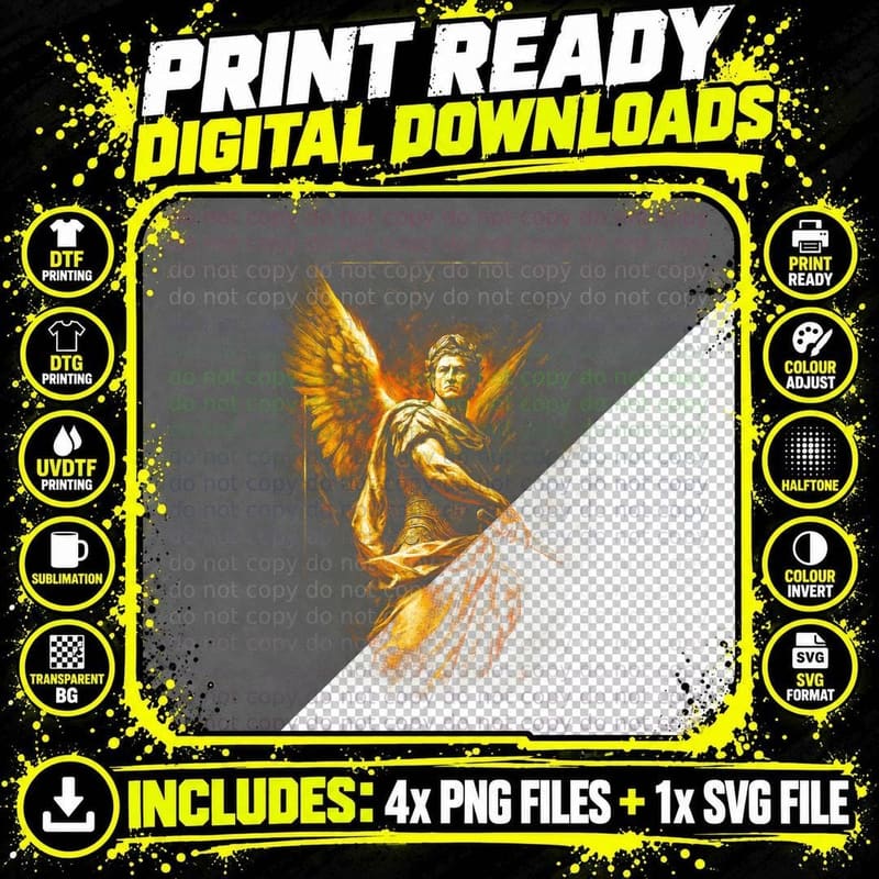Angel Statue T-Shirt, Gothic Art Print, Halloween Costume Png SVG Digital Bundle