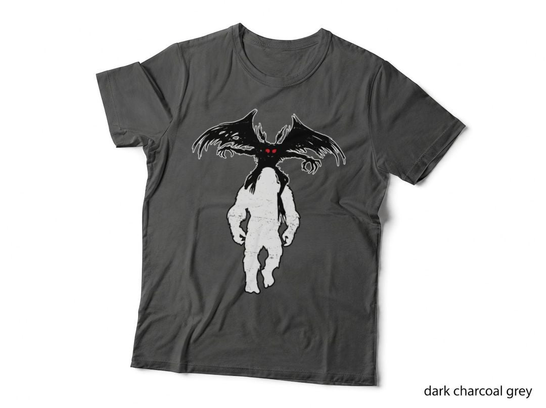 Bigfoot Riding Mothman - Funny Sasquatch Myth Cryptid Horror T-Shirt
