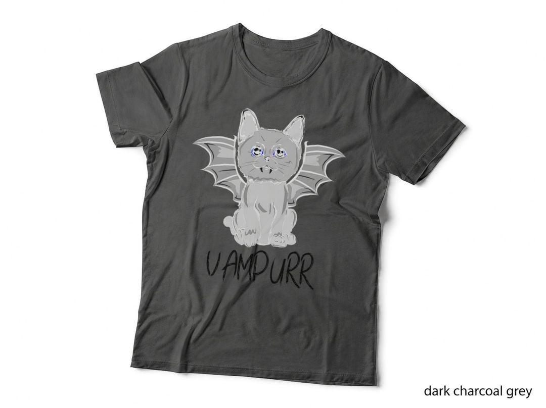 Black Bat Cat Halloween Vampire Vampurr Costume T-Shirt
