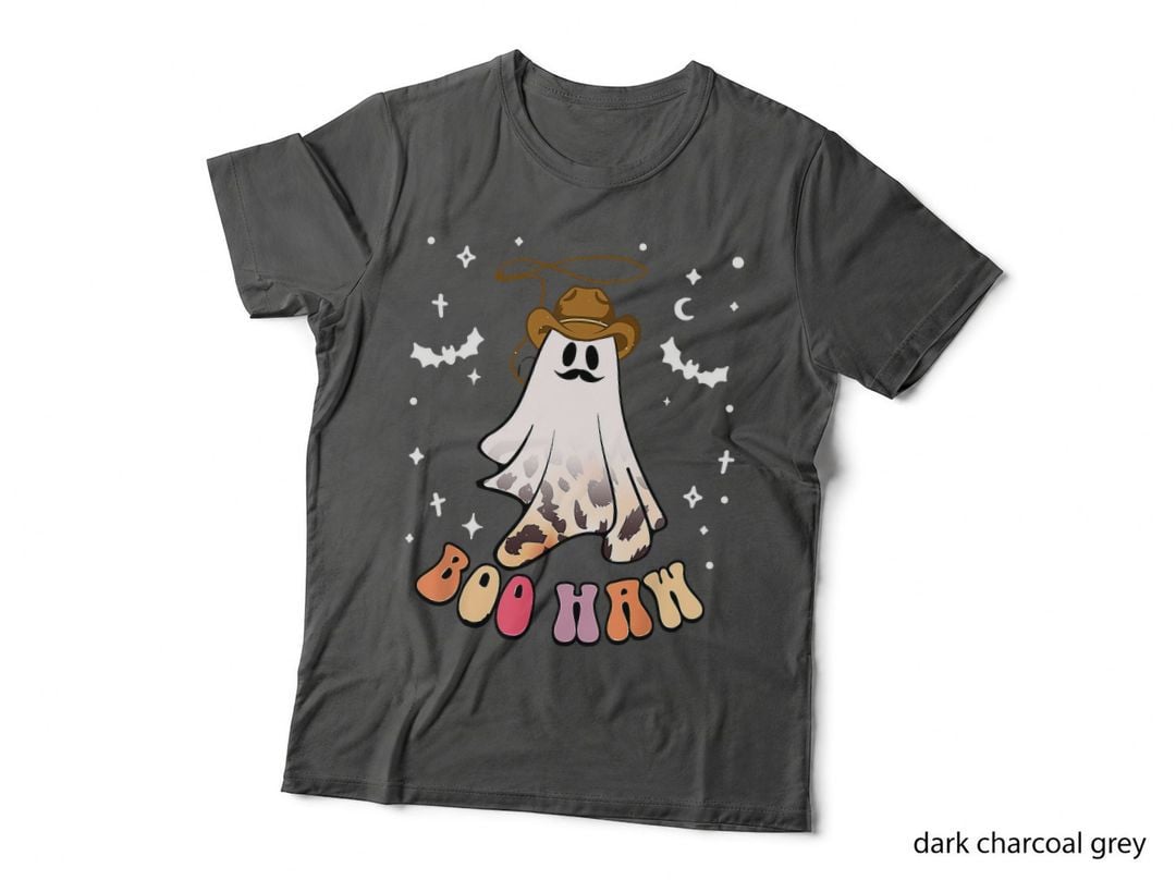 Boohaw Ghost Cute Retro Halloween Cowboy T-Shirt