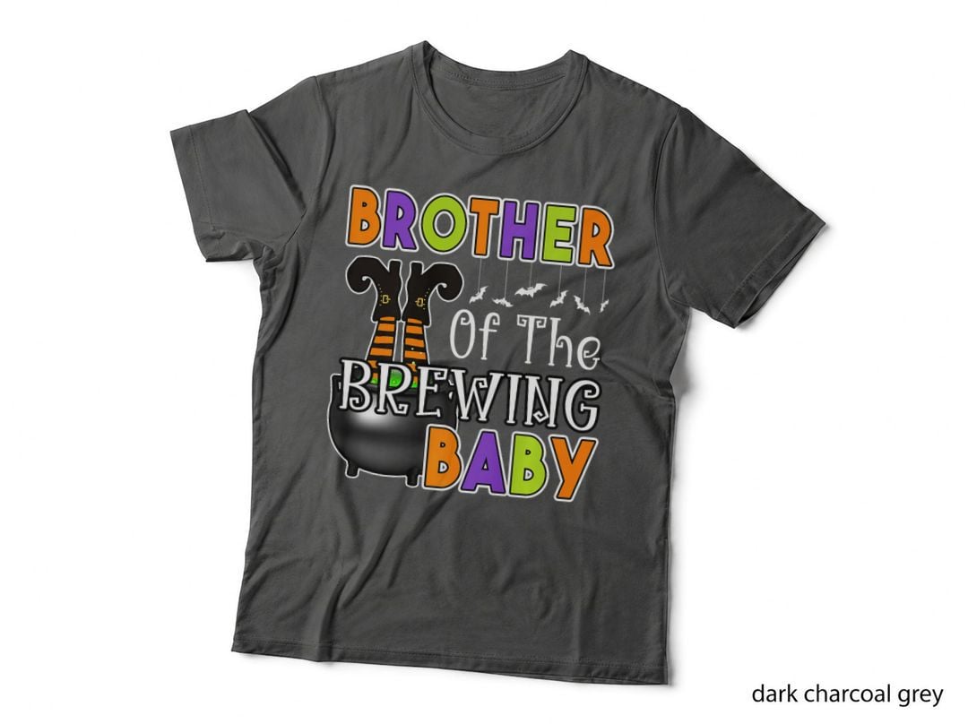 Brother of Brewing Baby Halloween Theme Baby Shower Spooky T-Shirt