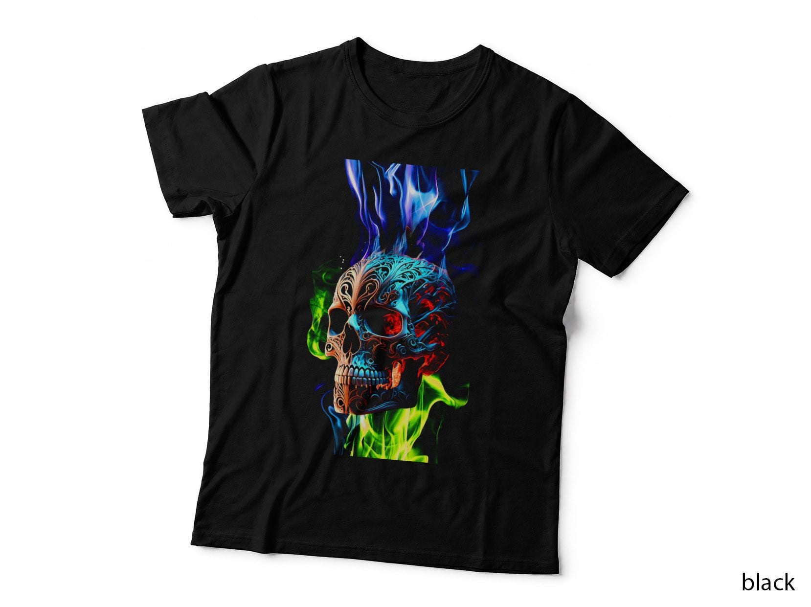 Calavera Sugar Skull T-Shirt, Day of the Dead Print, Halloween Costume
