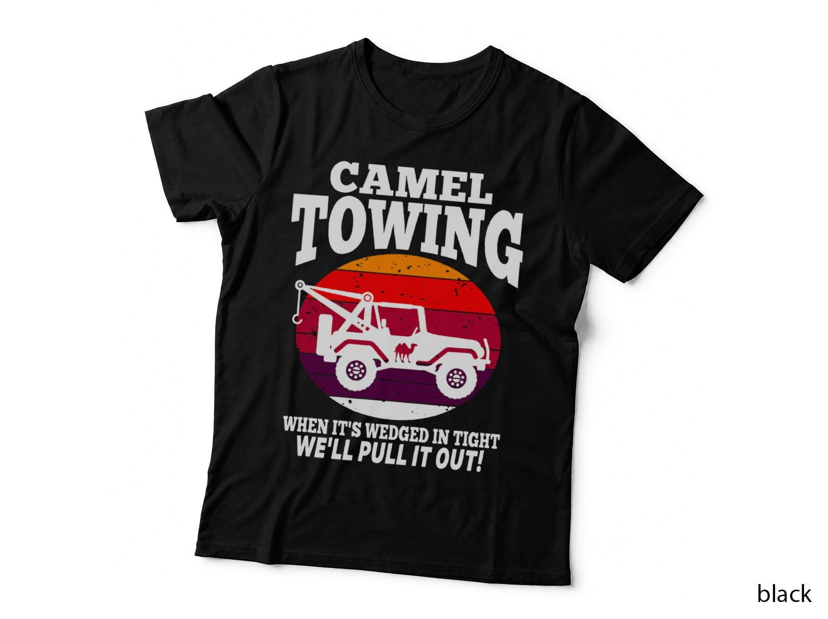 Camel Towing Funny Retro Camel Towing Funny Halloween T-Shirt