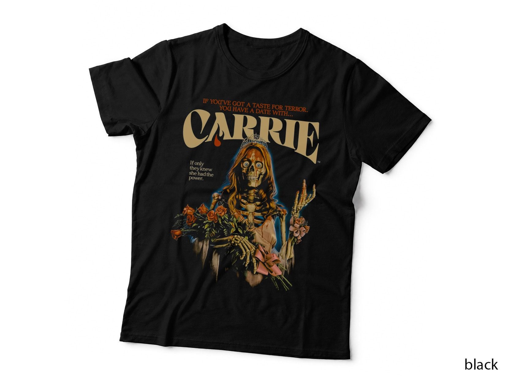 Carrie Horror Movie Fan T-Shirt, Halloween Costume, Gothic Apparel