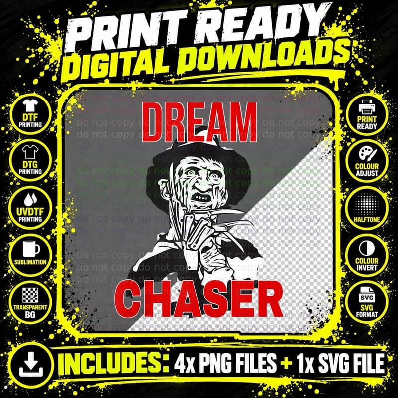 Classic Halloween Horror Movie Gear for Fans of Scary Png SVG Digital Bundle