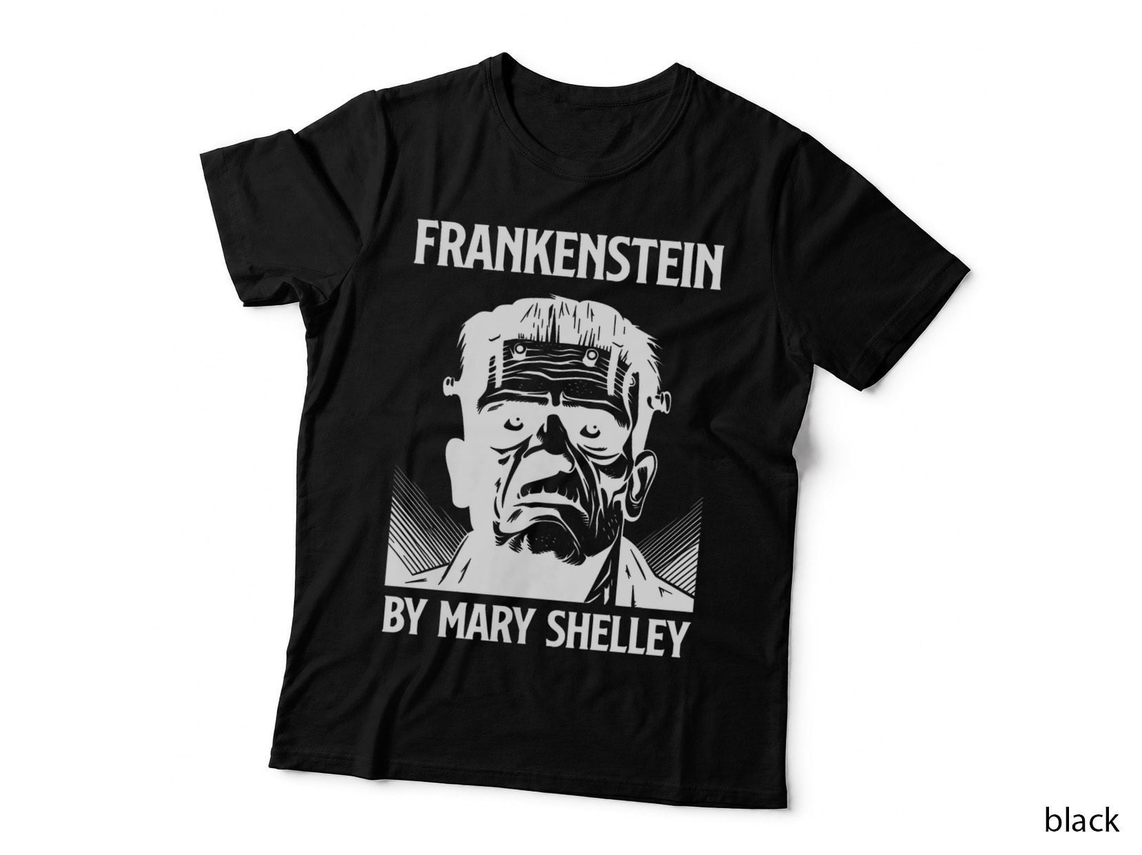 Classic Horror Monster T-Shirt, Frankenstein by Mary Shelley Tee