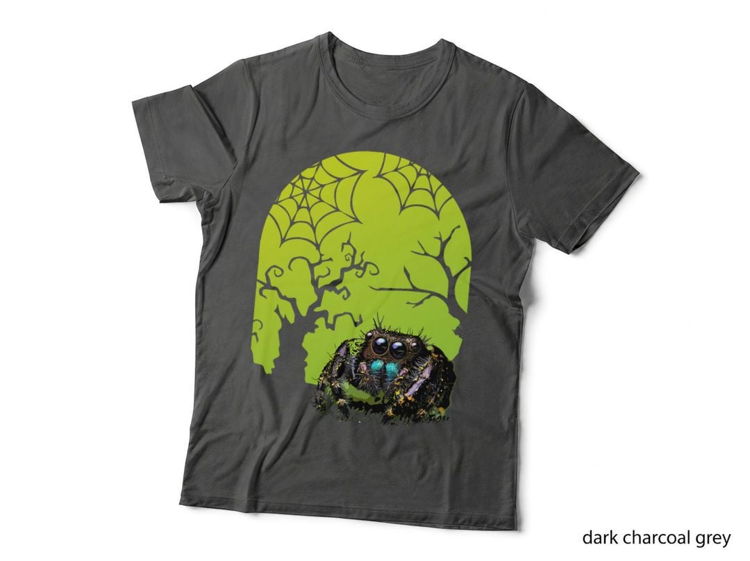 Cute Black Jumping Spooder Spooky Halloween Jumping Spider T-Shirt
