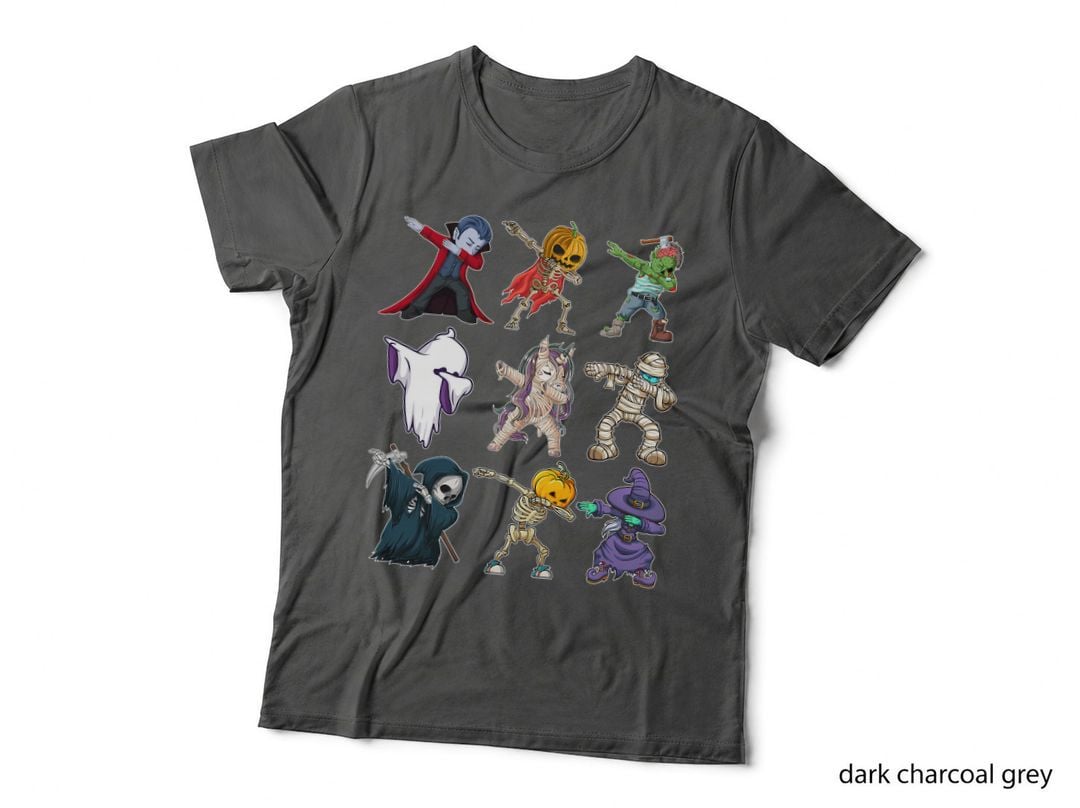 Dabbing Boys Halloween Pumpkin Skeleton Kids Pumpkin Dab T-Shirt