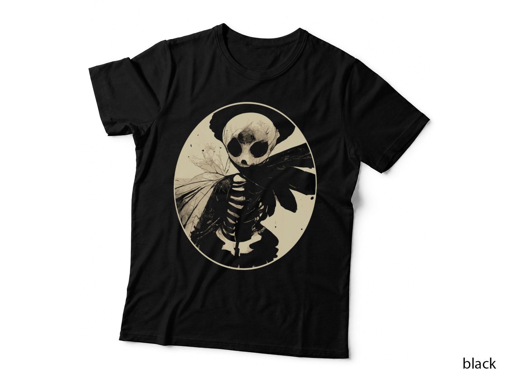 Dark Art Fairycore Butterfly Skeleton T-Shirt