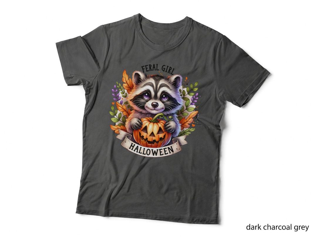 Feral Girl Halloween Pumpkin, Comfy Casual, Soft Comfort, Gift T-Shirt