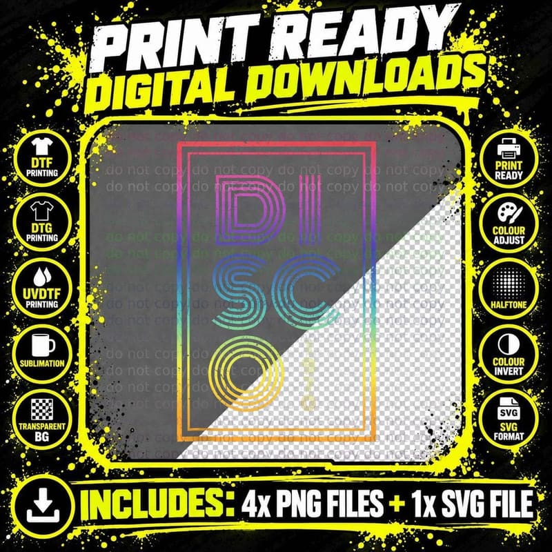 Funky 70's Disco Fever - Retro Seventies Halloween Png SVG Digital Bundle