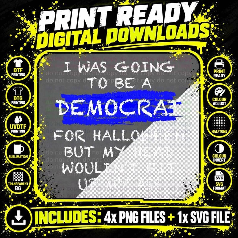 Funny Anti-Liberal Adult Halloween Costume T-Shirt Png SVG Digital Bundle