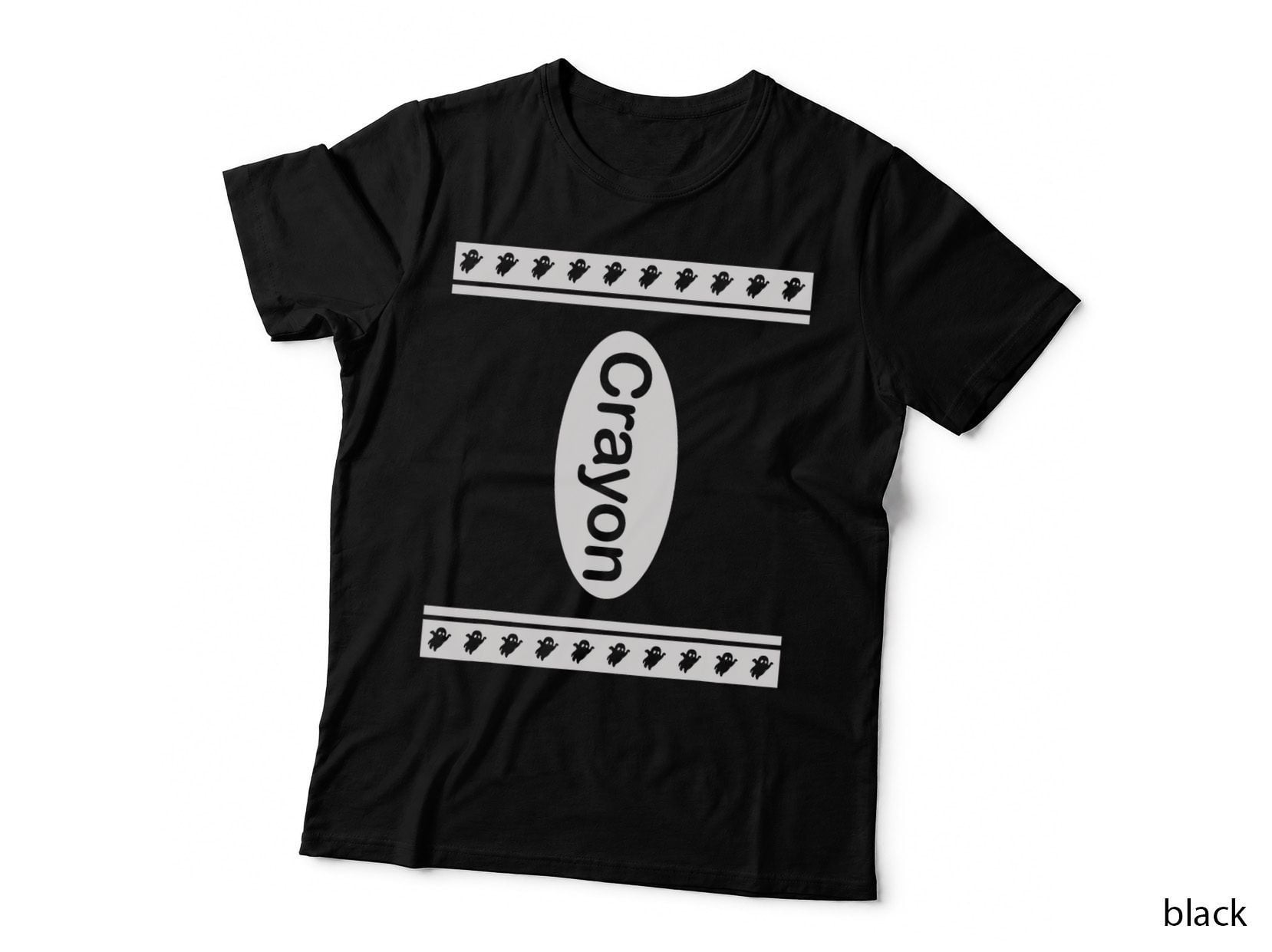 Funny Crayon Halloween Costume Ghost Crayon Matching Group T-Shirt
