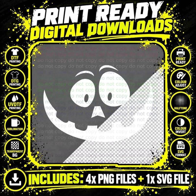 Funny Kids Jack-O-Lantern Shirt - Smiling Pumpkin T-Shirt Png SVG Digital Bundle