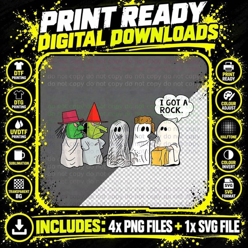 Funny Trick or Treat Halloween Ghost Costume I Got a Png SVG Digital Bundle