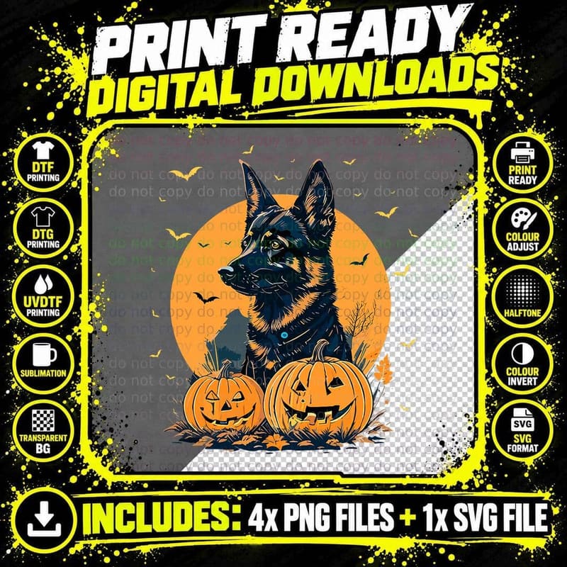German Shepherd Halloween Costume German Shepherd Png SVG Digital Bundle