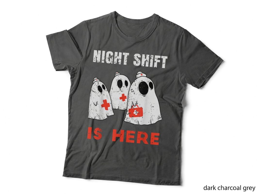 Ghost Halloween Nurse Medical Doctor Night Shift Is Here T-Shirt
