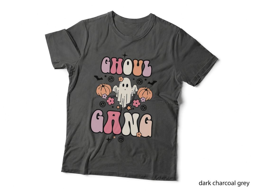 Ghoul Gang Groovy Hey Boo Pumpkin Boo Crew Halloween T-Shirt