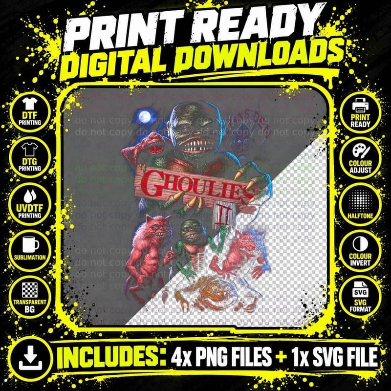 Ghoulies Horror T-Shirt, Halloween Costume Png SVG Digital Bundle