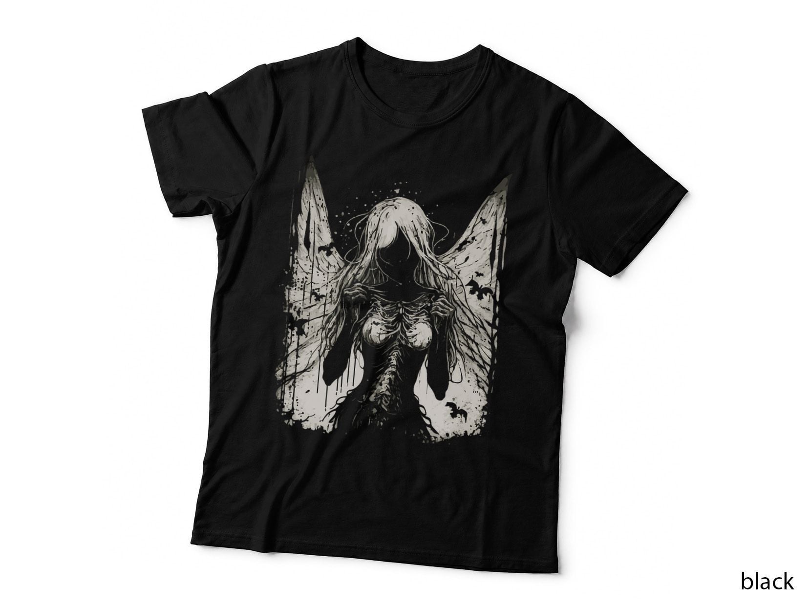 Goth Fairy Witch Fairycore Horror Occult Dark Art Aesthetic T-Shirt