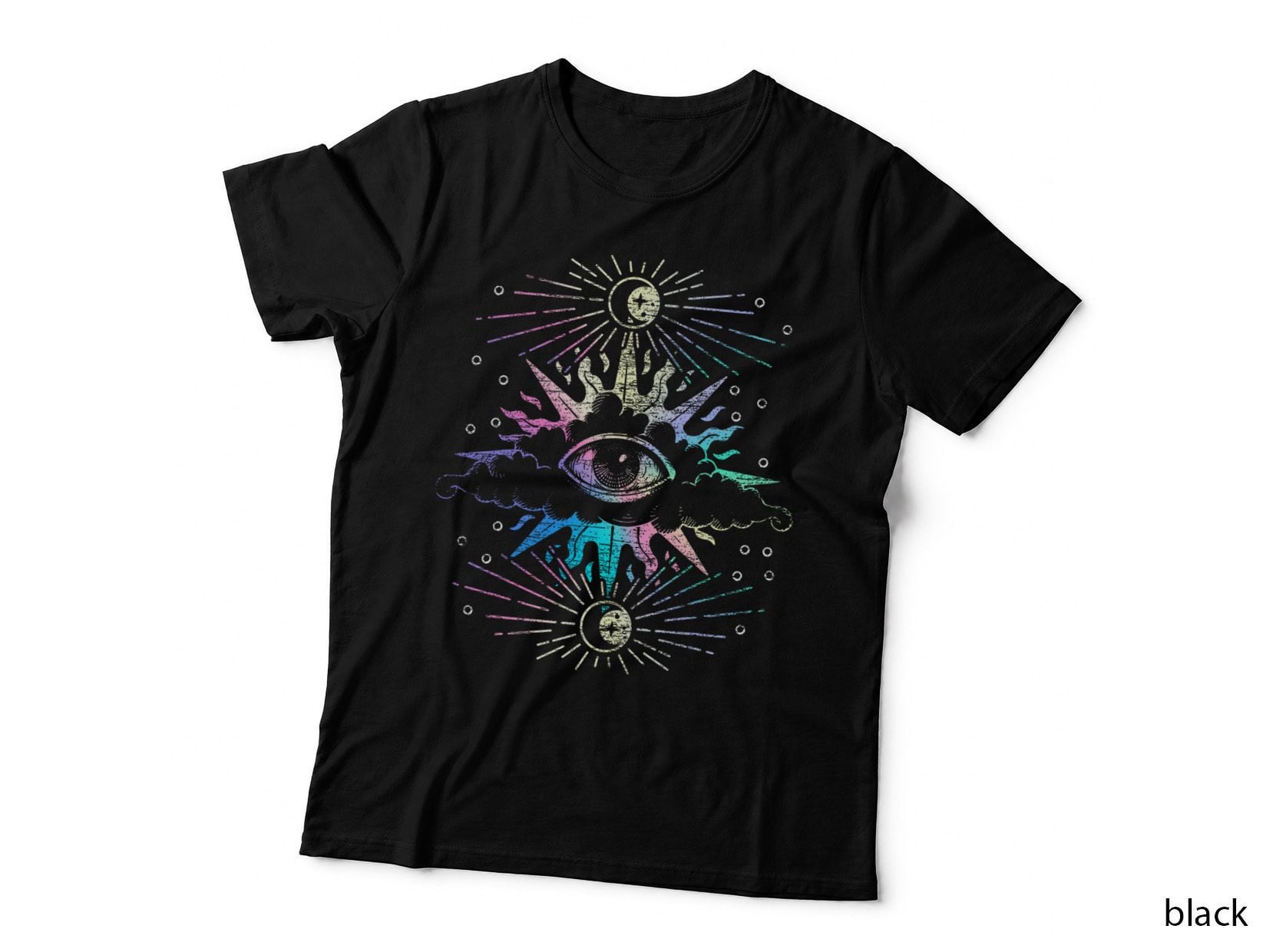 Gothic Blackcraft Wiccan Witch Pagan Occult All Seeing Eye T-Shirt
