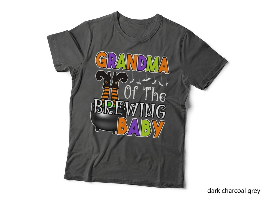Grandma of Brewing Baby Halloween Theme Baby Shower Spooky T-Shirt