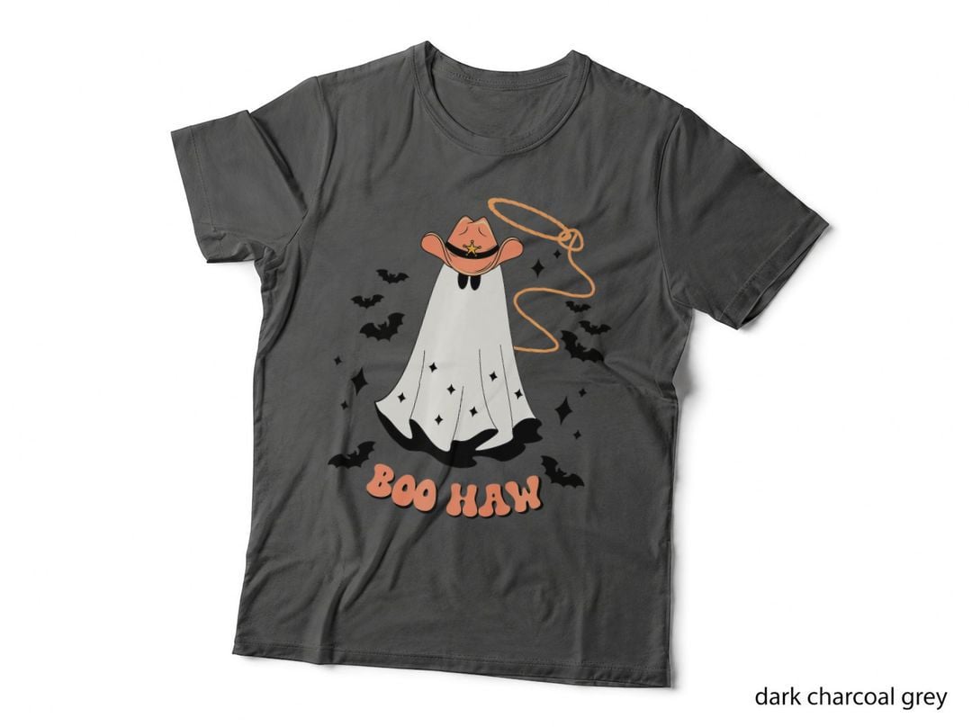 Groovy Boo Haw Cowboy Ghost, Funny Retro Western Halloween T-Shirt