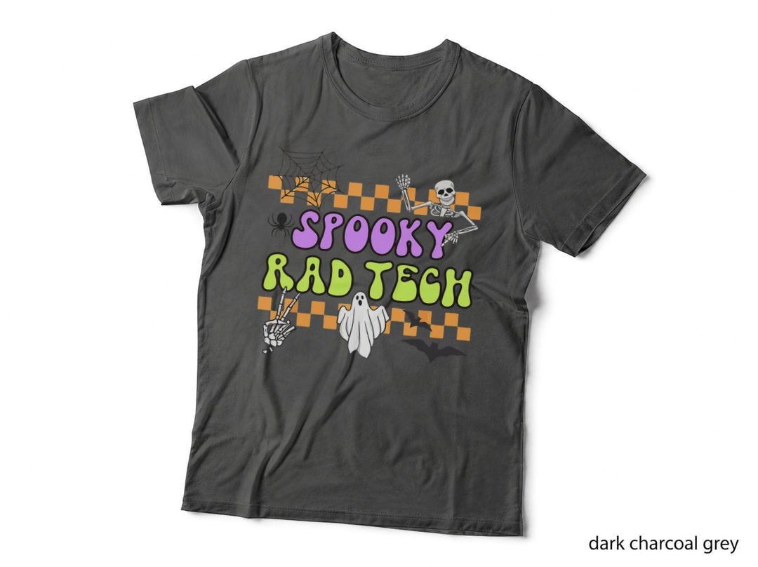 Groovy Spooky Rad Tech Retro Radiologist Halloween Xray Tech T-Shirt