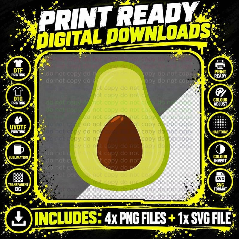 Halloween Avocado Costume Youth Apparel Png SVG Digital Bundle