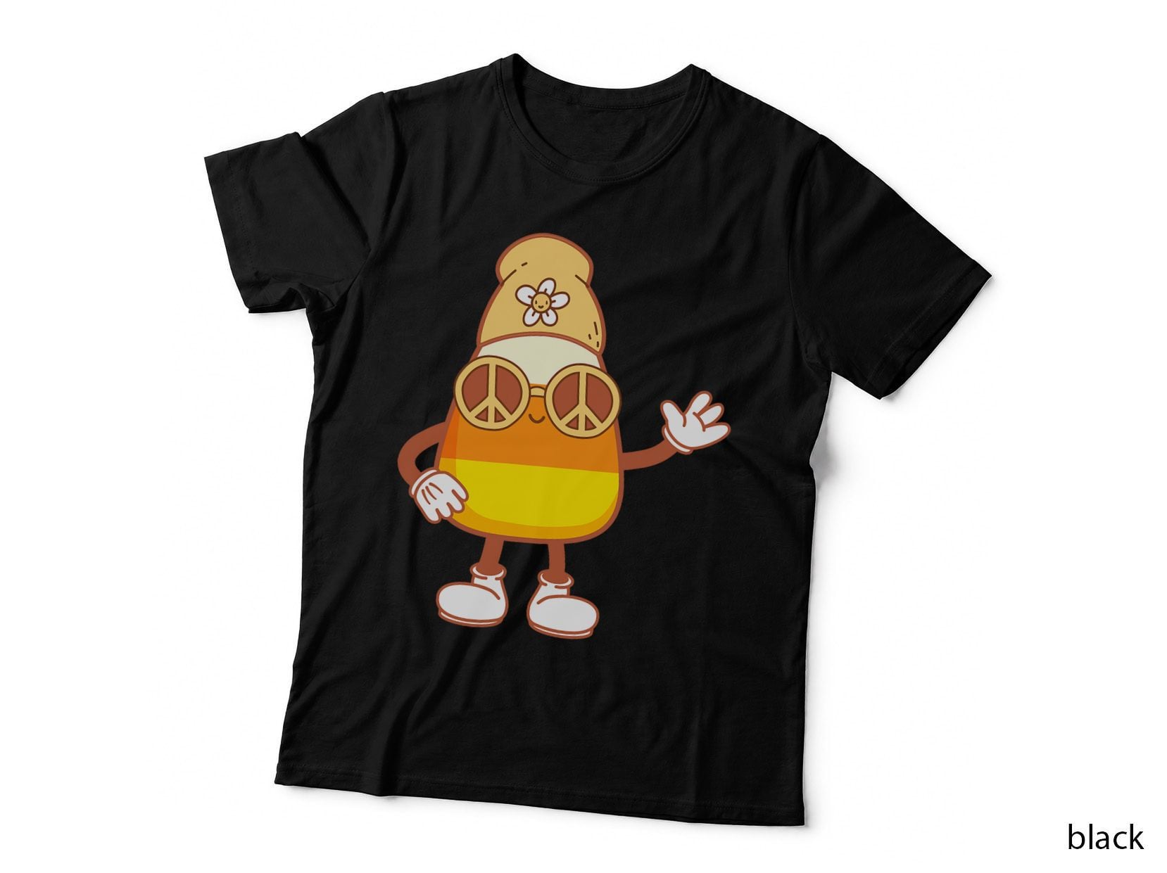 Halloween Candy Corn Squad Team Retro Groovy Candy Corn T-Shirt