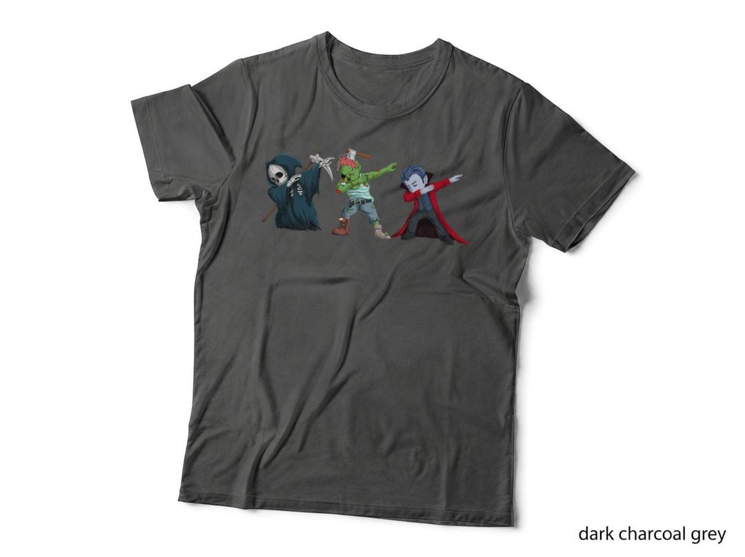 Halloween Costume Zombie Dracula Skeleton Dab Kids Horror T-Shirt