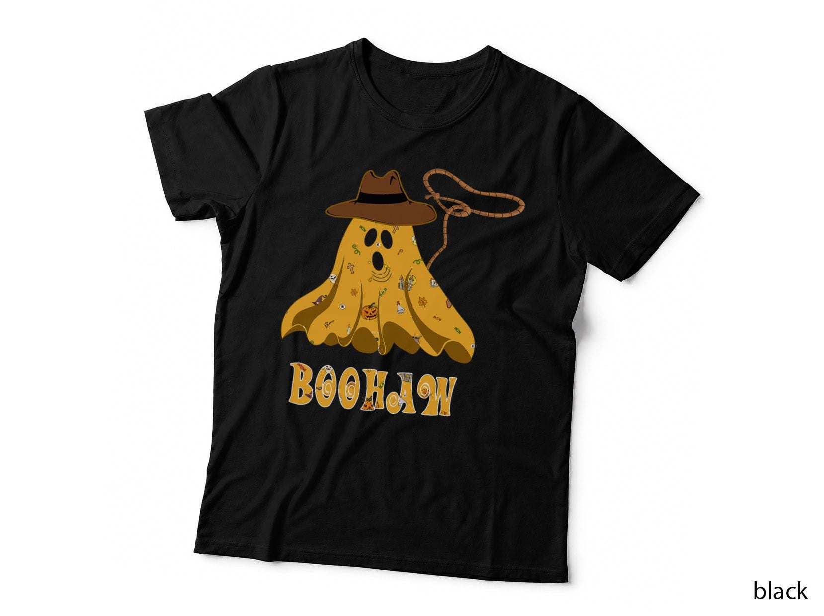 Halloween Cute Retro Western Boohaw Ghost Funny Boohaw T-Shirt