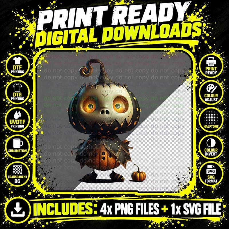 Halloween Dark Vampire Figure Scary Horror Spooky Ghost Png SVG Digital Bundle