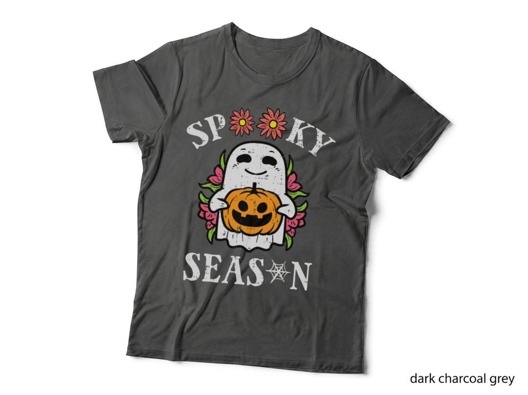 Halloween Spooky Season Ghost Retro Costume Women Girls Kids T-Shirt