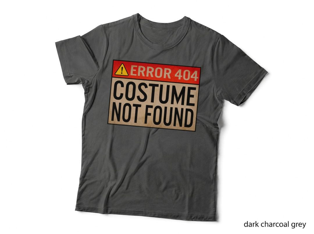 Halloween Vintage Error 404 Costume No Found Witch Funny Gif T-Shirt