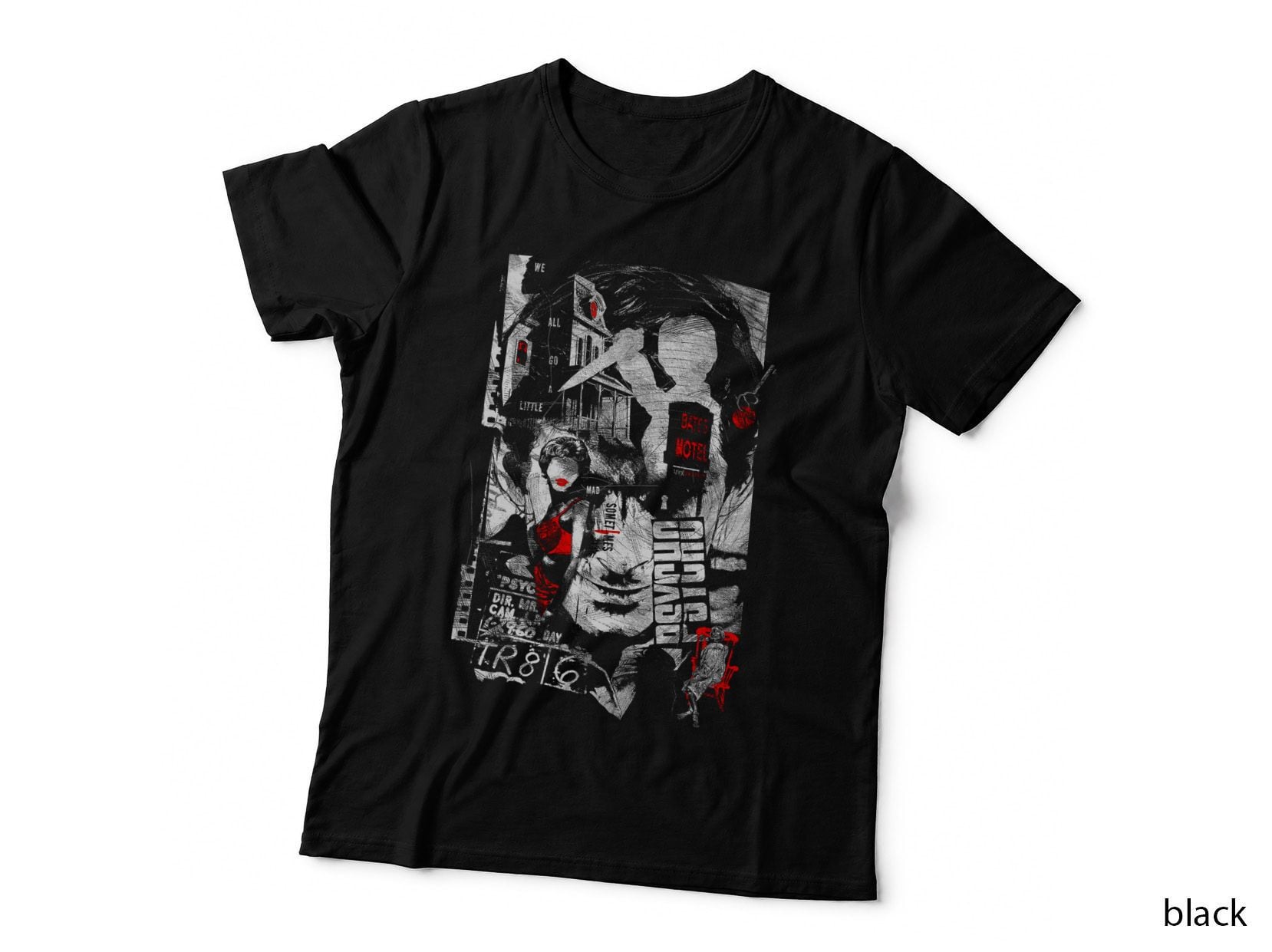 Hitchcock-, Horror, Gothic Apparel T-Shirt