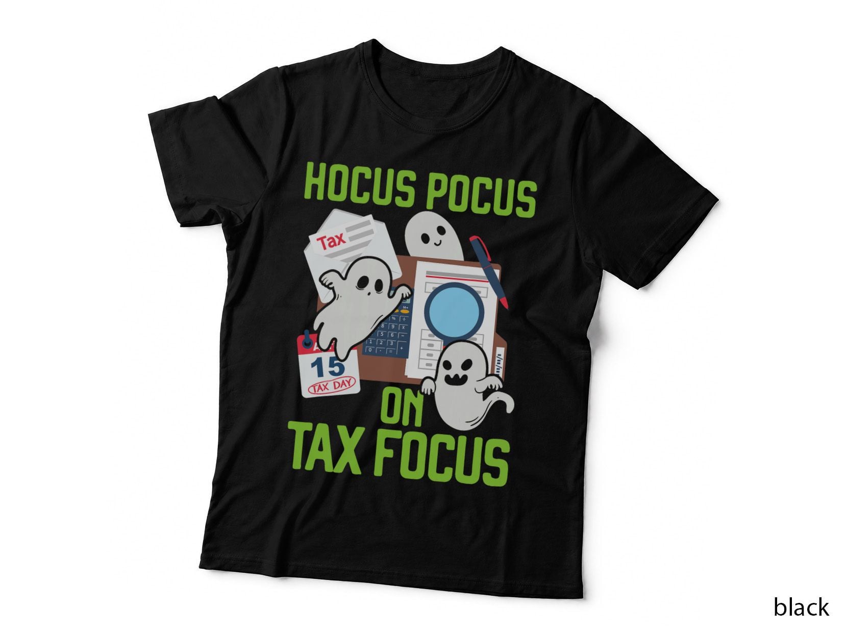 Hocus Focus on Tax Focus Scary Accountant Halloween T-Shirt